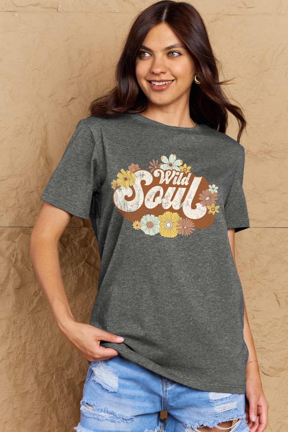Simply Love Full Size WILD SOUL Graphic Cotton T-Shirt Trendsi