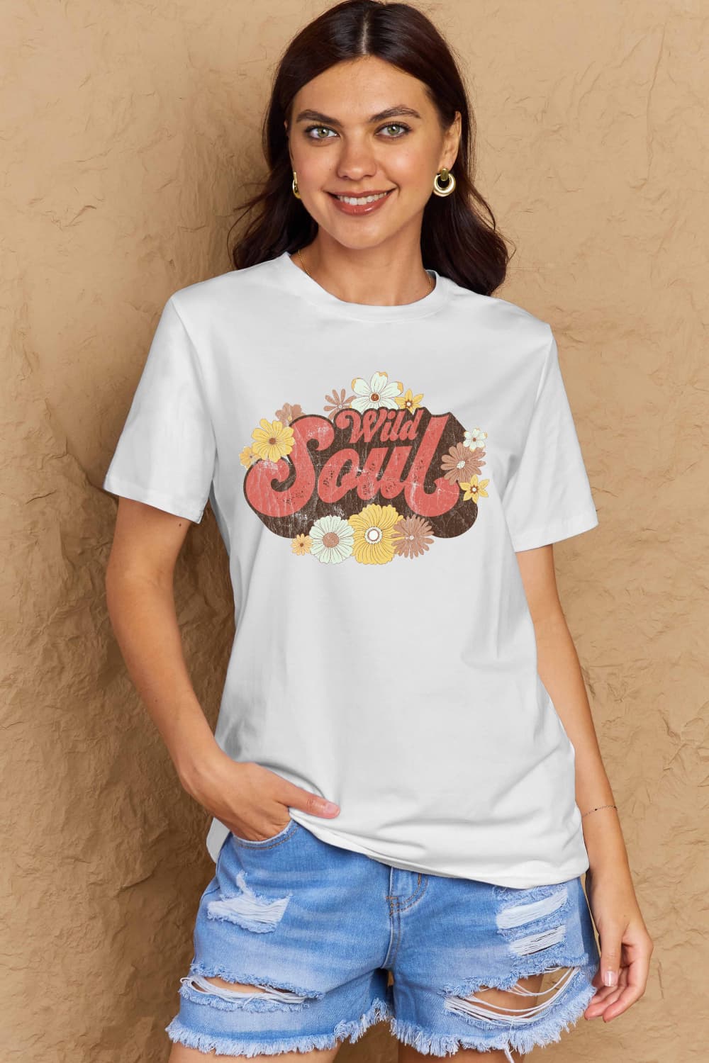 Simply Love Full Size WILD SOUL Graphic Cotton T-Shirt Trendsi