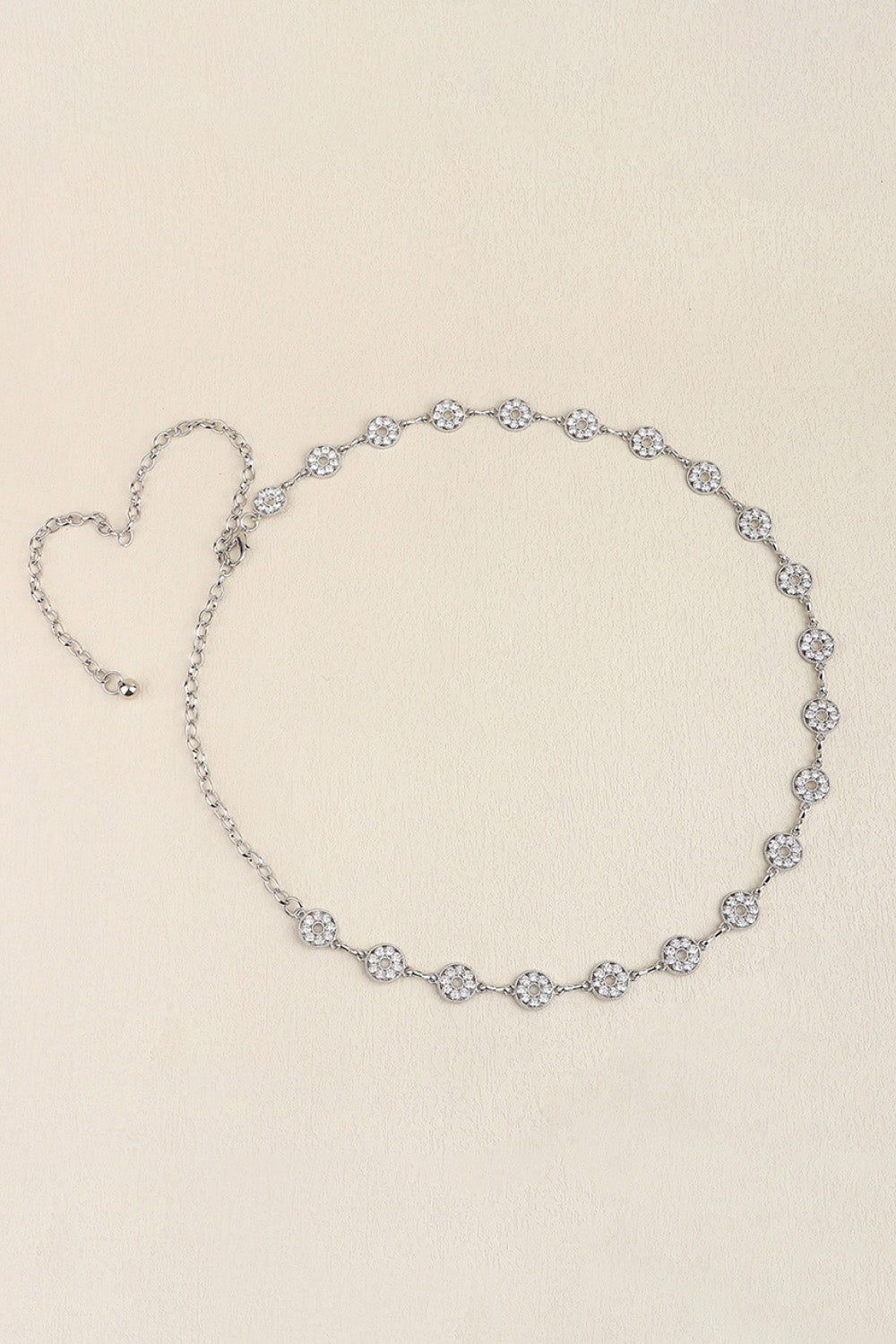 Rhinestone Decor Zinc Alloy Belt Trendsi