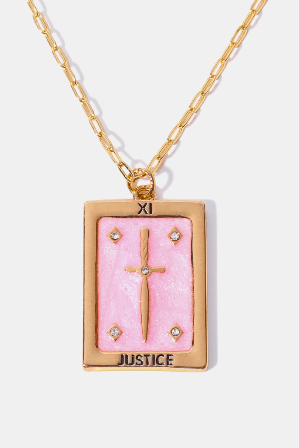 Tarot Card Pendant Copper Necklace Trendsi