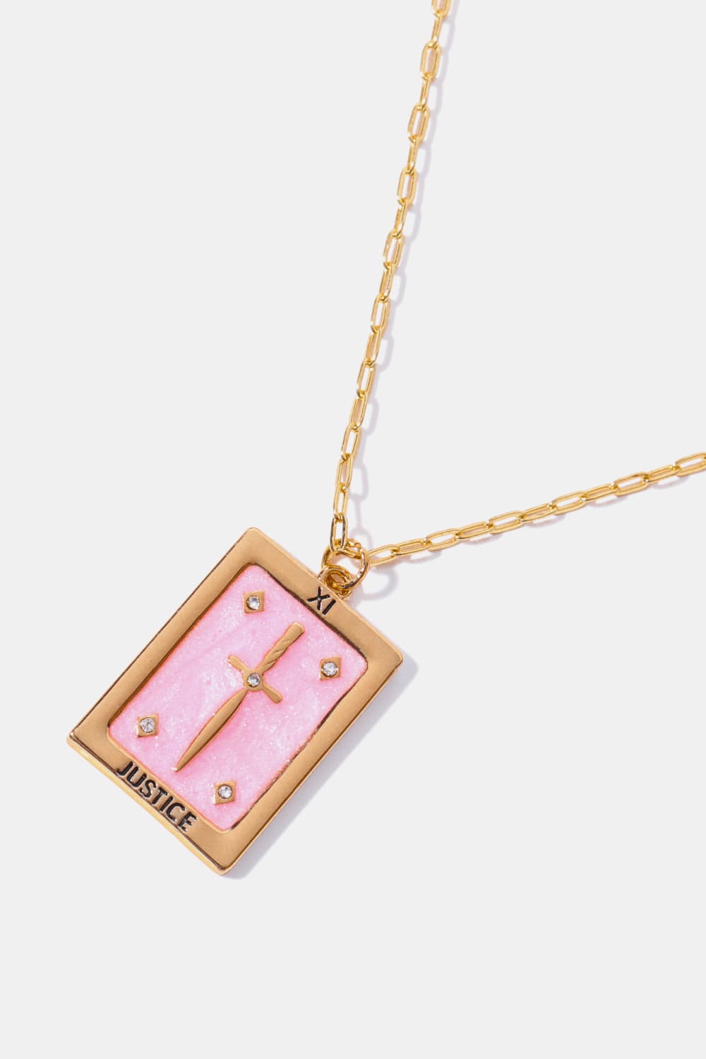 Tarot Card Pendant Copper Necklace Trendsi