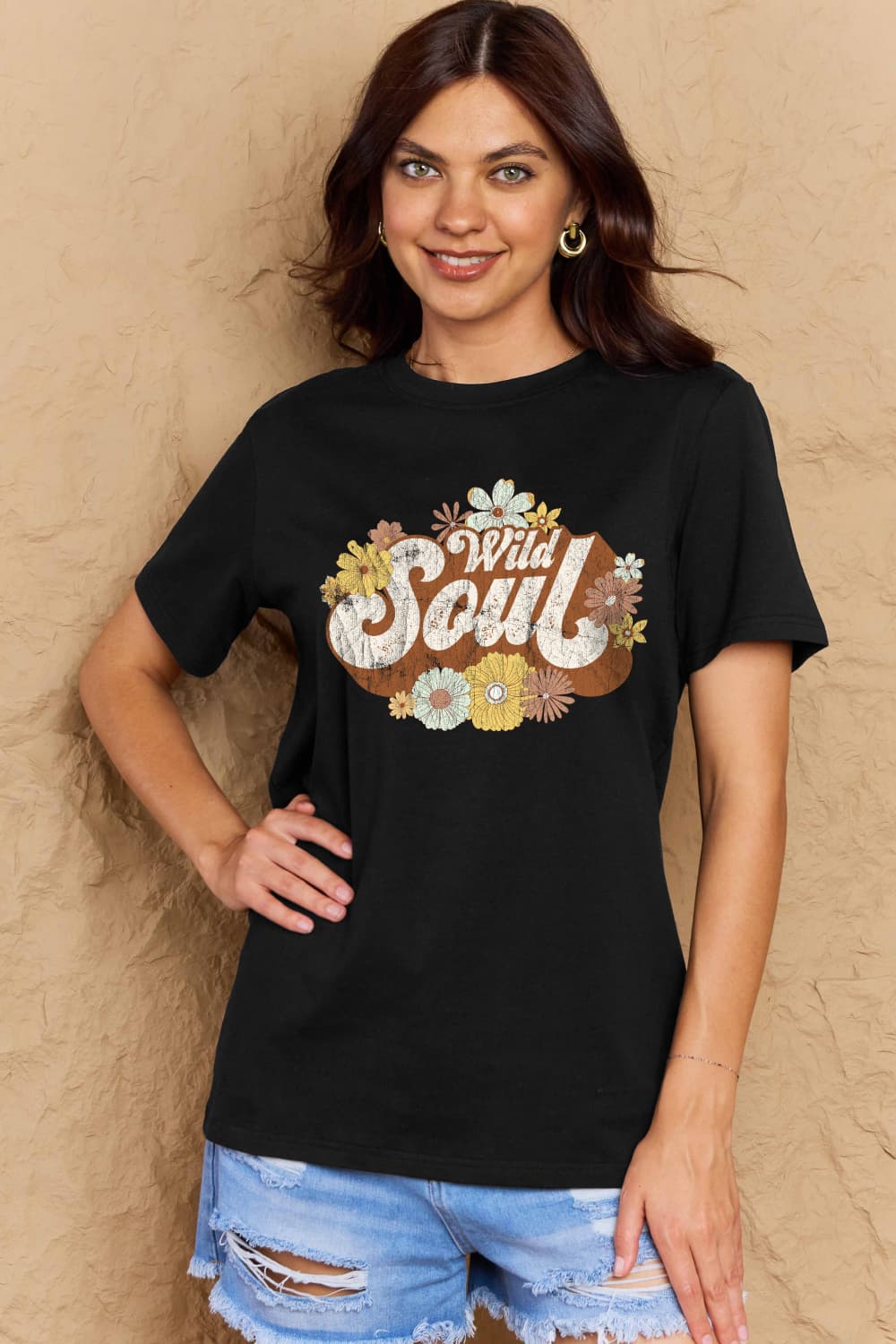 Simply Love Full Size WILD SOUL Graphic Cotton T-Shirt Trendsi