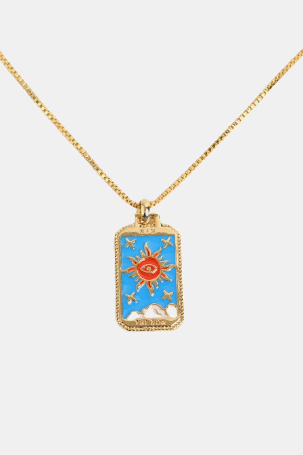 Tarot Card Pendant Copper Necklace Trendsi