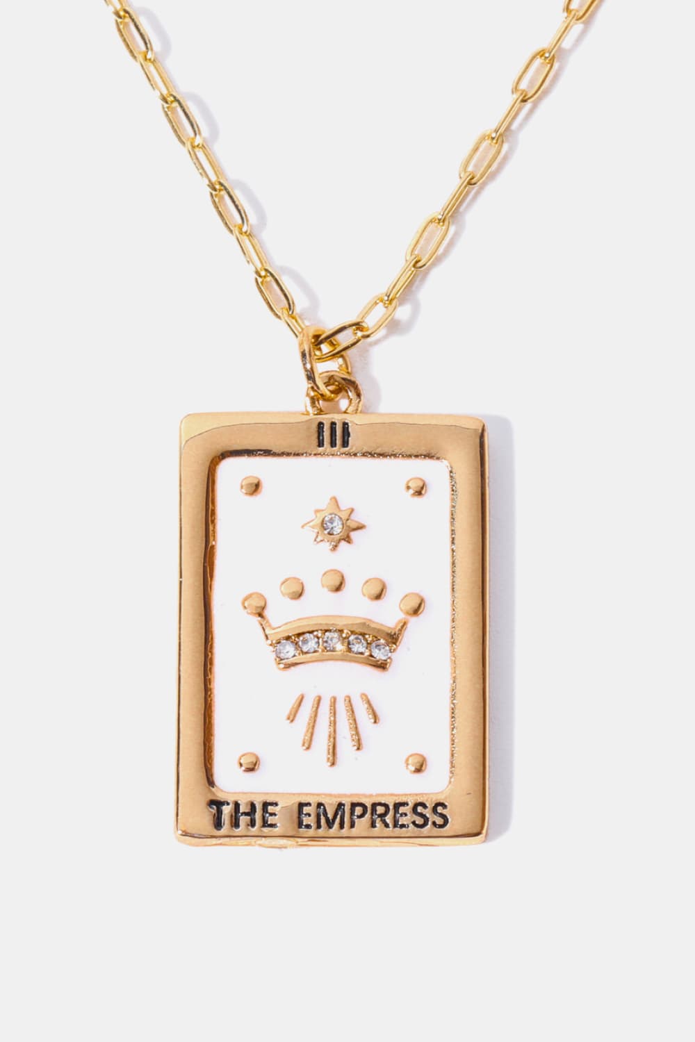 Tarot Card Pendant Copper Necklace Trendsi