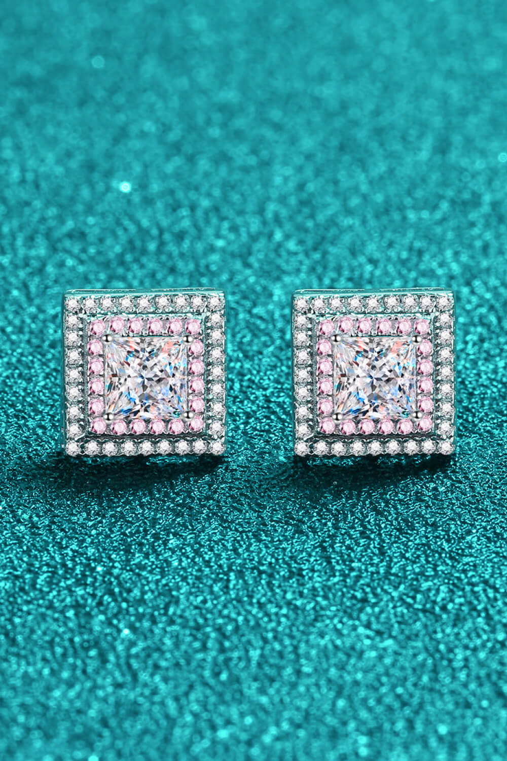 Moissanite Square Stud Earrings Trendsi