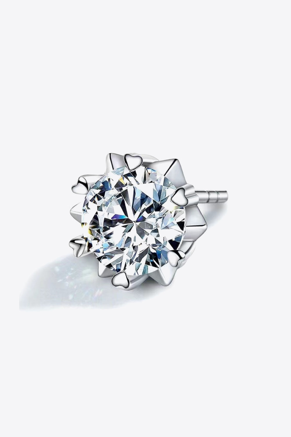 Stuck On You 4 Carat Moissanite Stud Earrings Trendsi