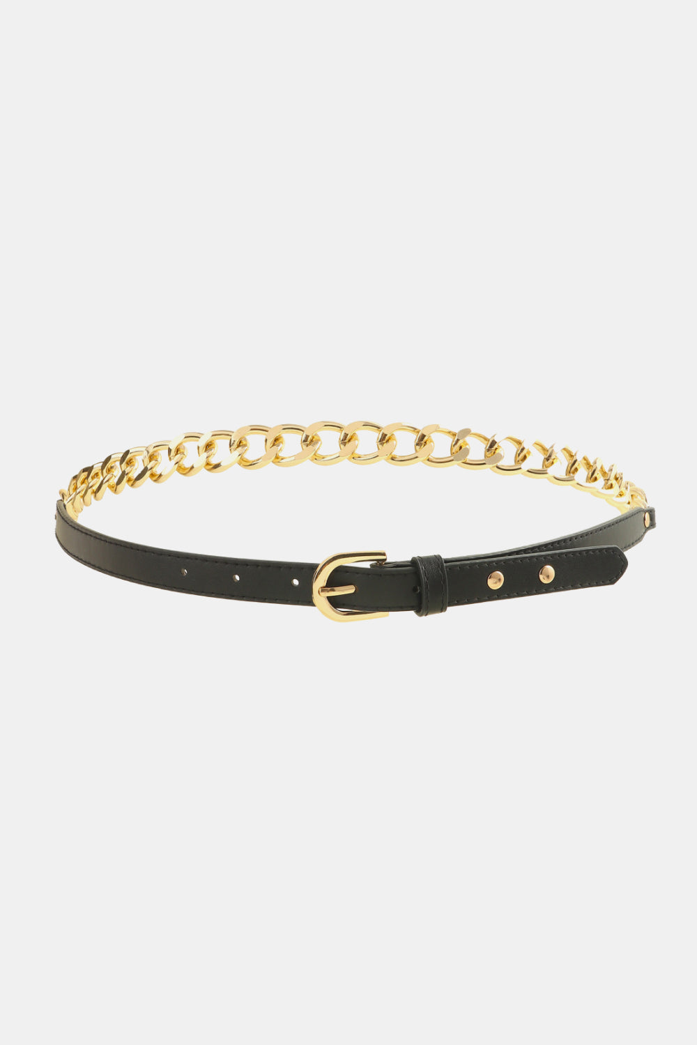 PU Leather Chain Belt Trendsi