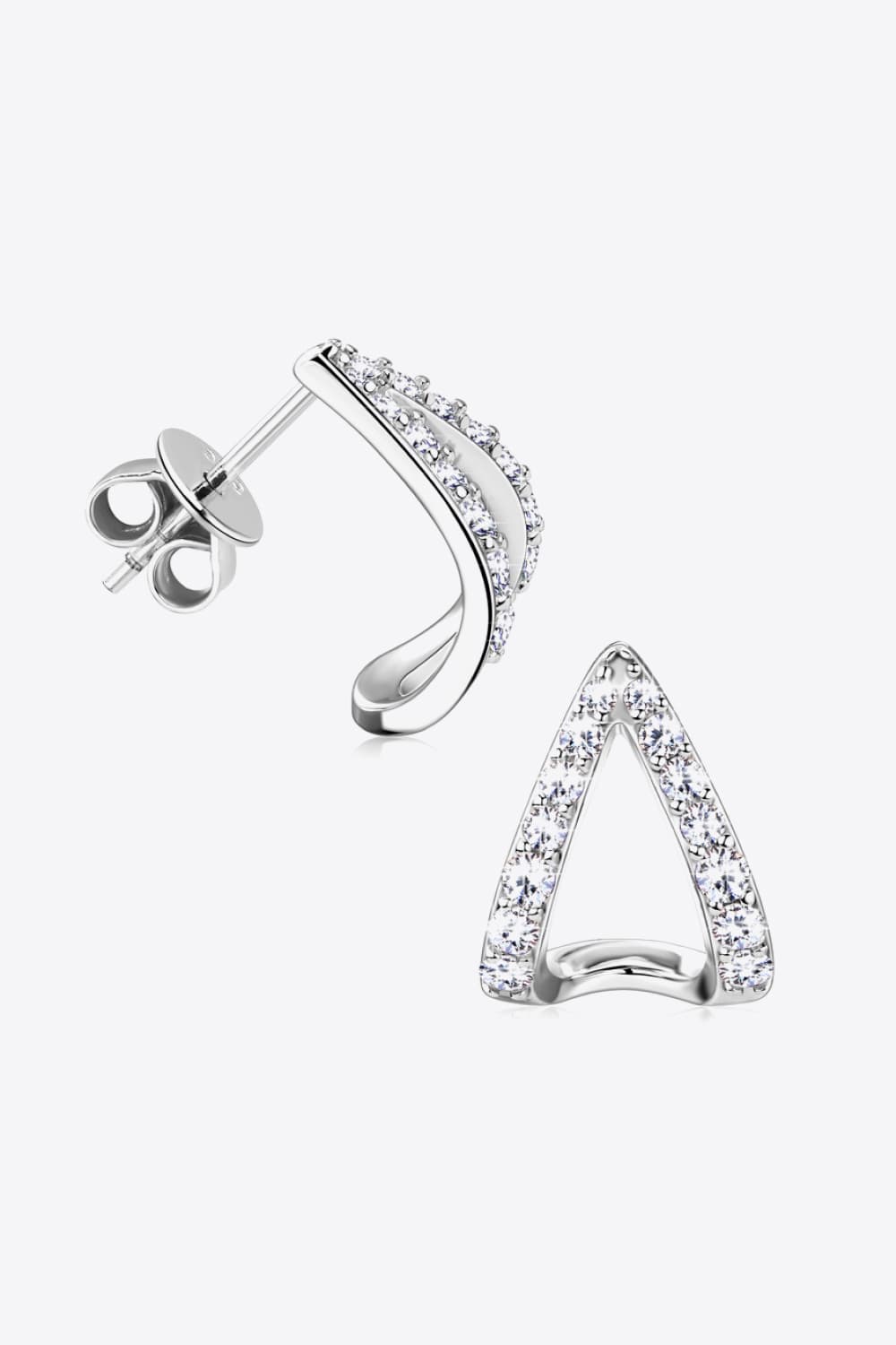 Moissanite Minimalist 925 Sterling Silver Earrings Trendsi