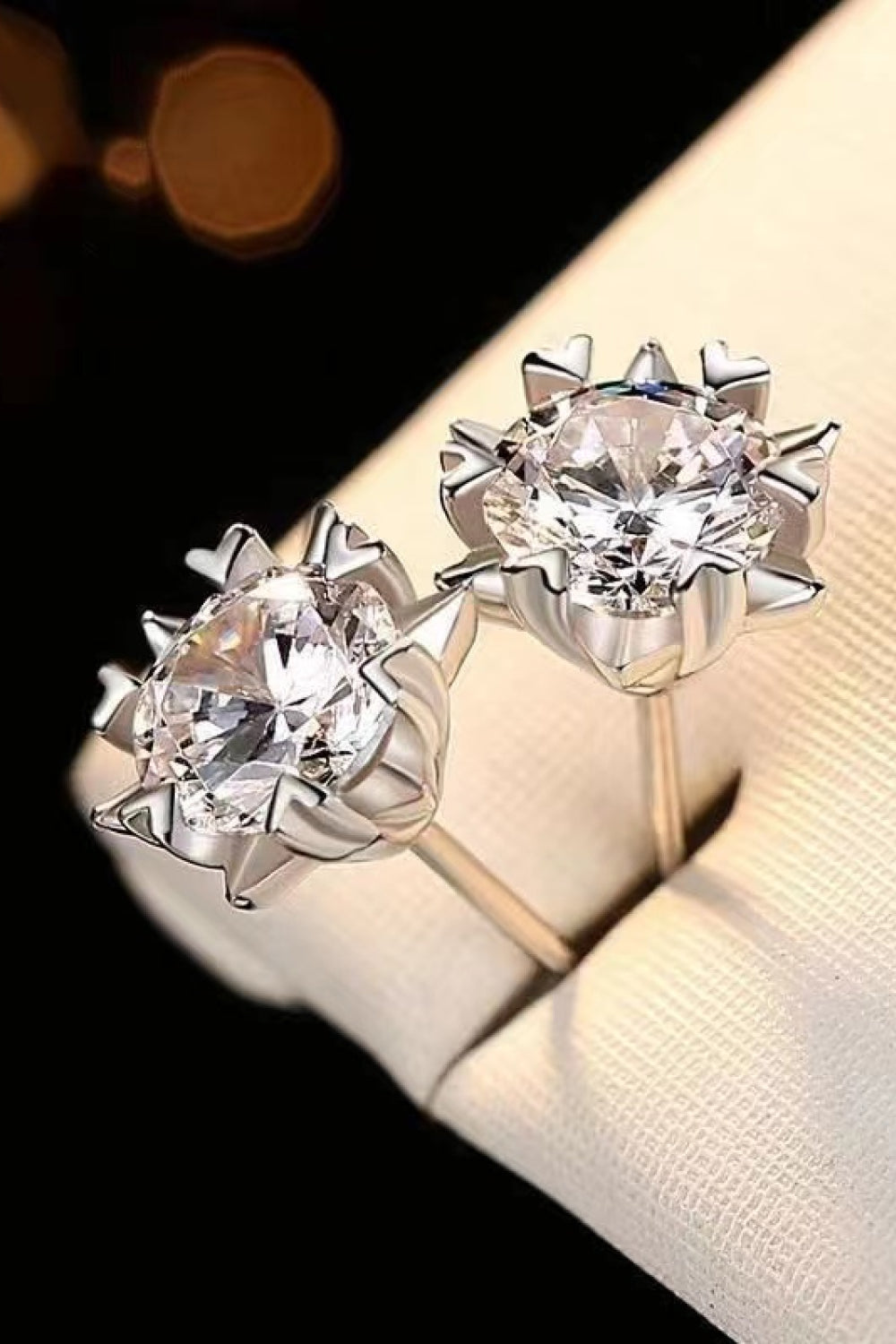 Stuck On You 4 Carat Moissanite Stud Earrings Trendsi