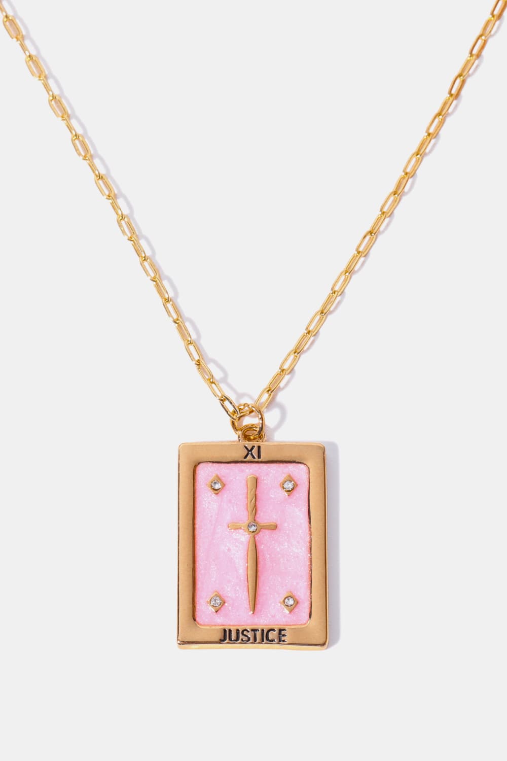 Tarot Card Pendant Copper Necklace Trendsi