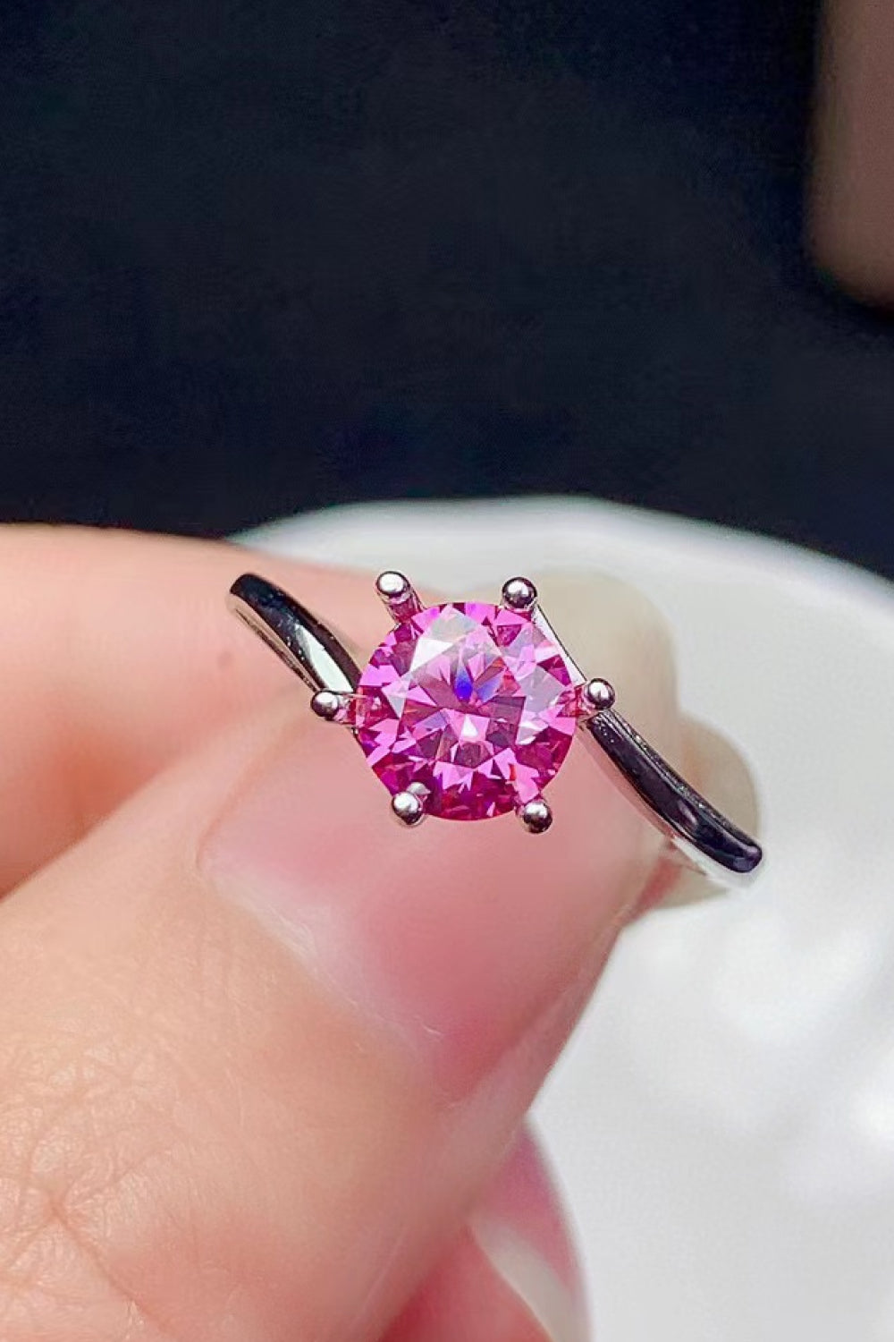 Can't Stop Your Shine 1 Carat Moissanite Ring Trendsi
