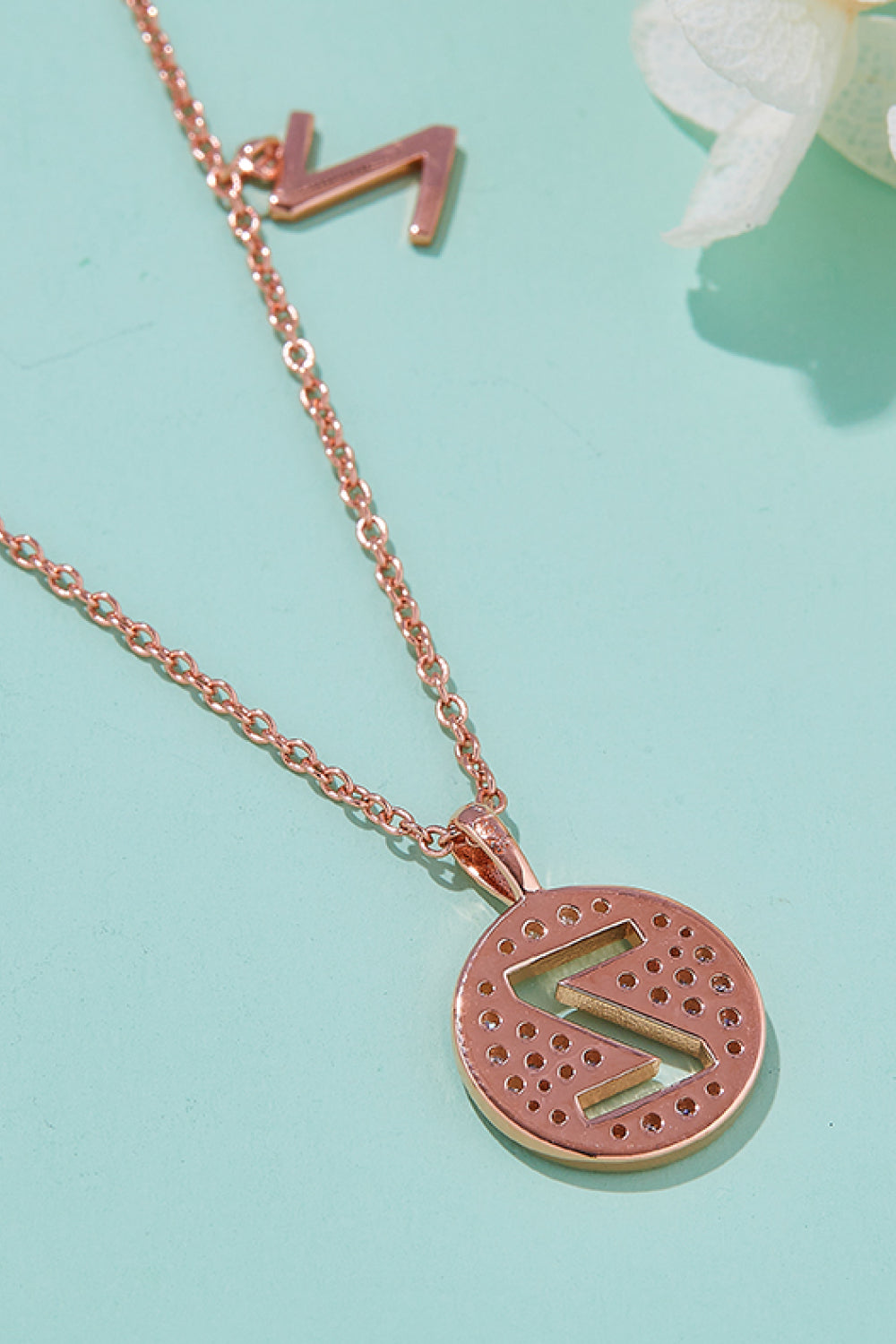 Moissanite U to Z Pendant Necklace Trendsi
