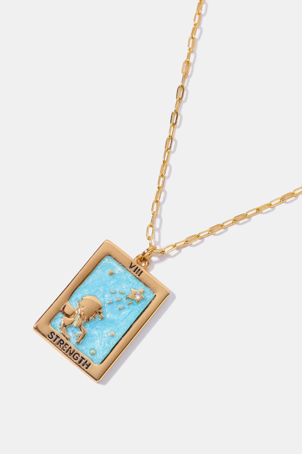 Tarot Card Pendant Copper Necklace Trendsi