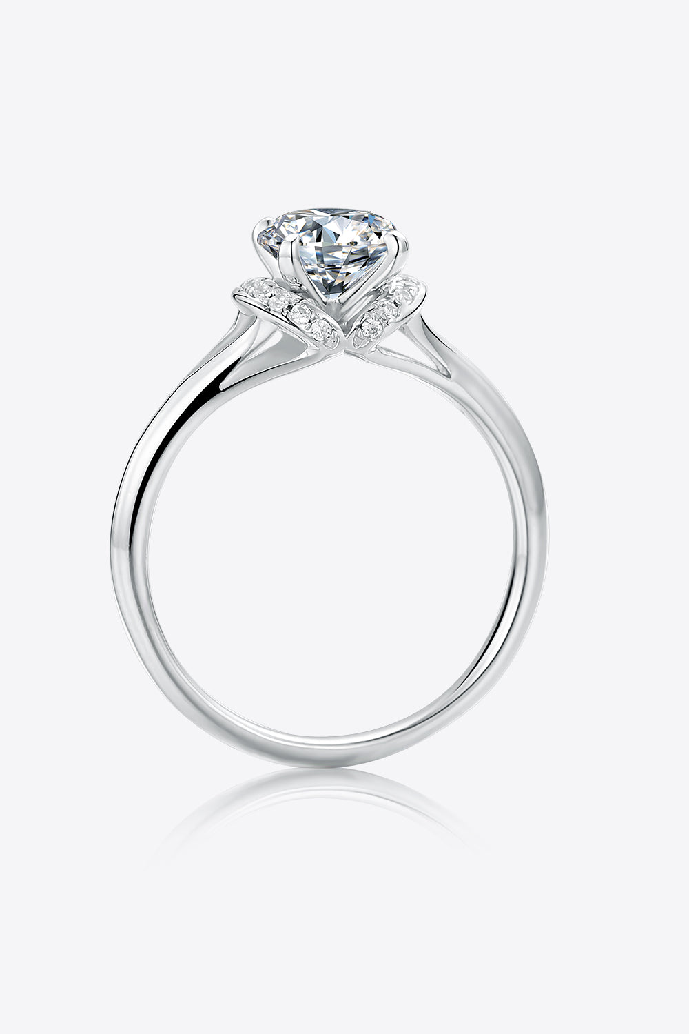 Split Shank 1 Carat Moissanite 925 Sterling Silver Ring Trendsi