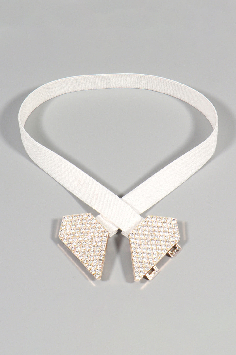 Rhinestone Heart Buckle Elastic Belt Trendsi