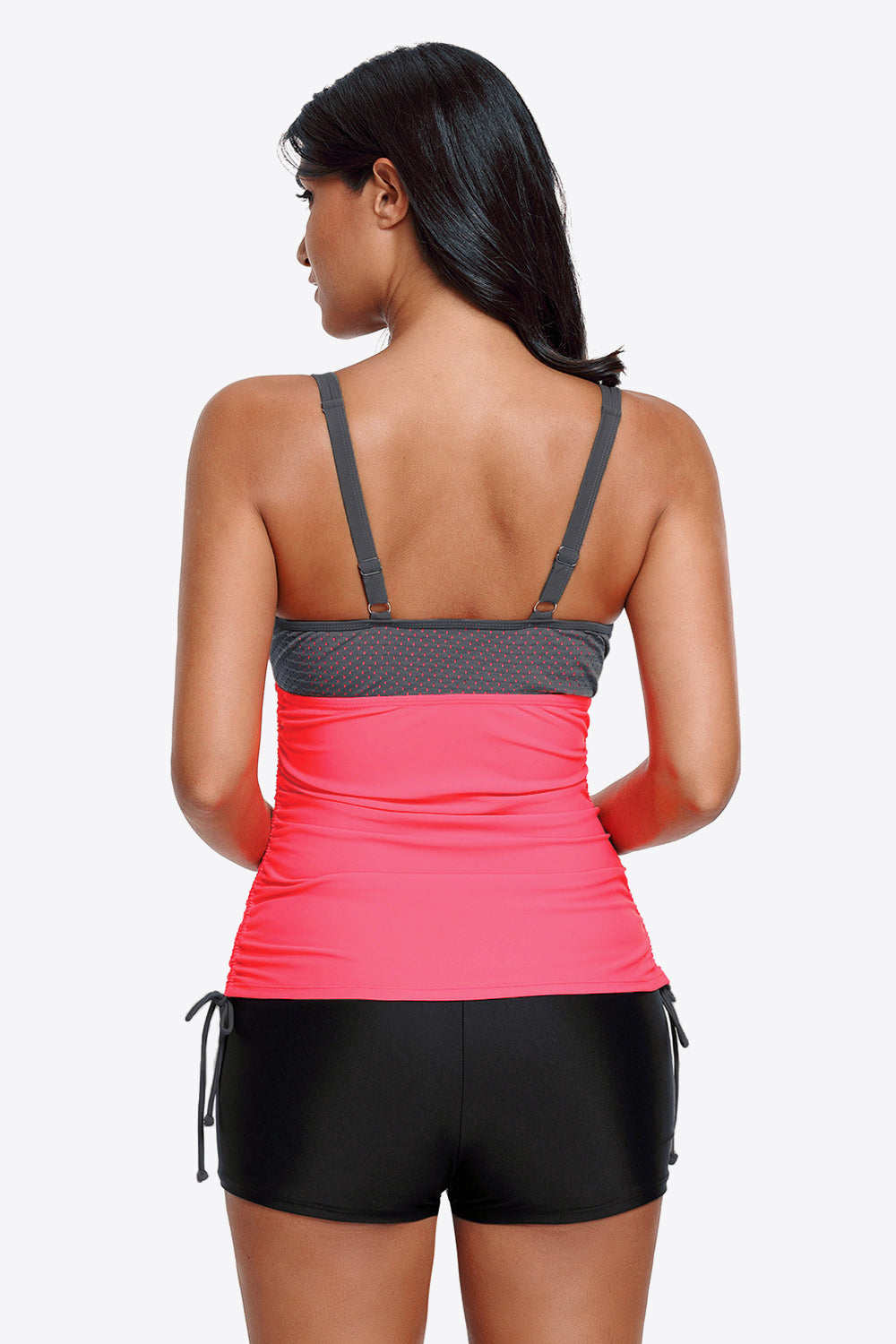 Contrast Sweetheart Neck Swim Cami Trendsi