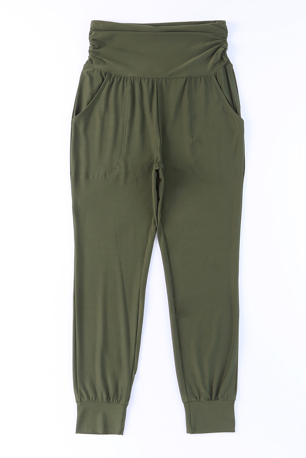 High-Rise Wide Waistband Joggers Trendsi