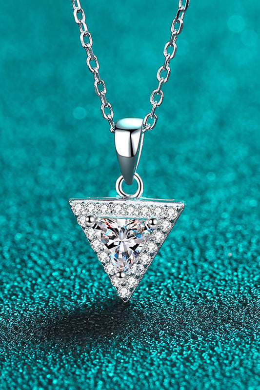 Triangle Moissanite Pendant Necklace Trendsi