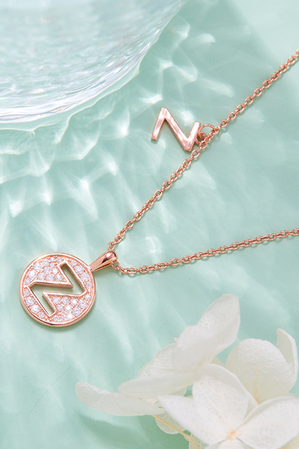 Moissanite U to Z Pendant Necklace Trendsi