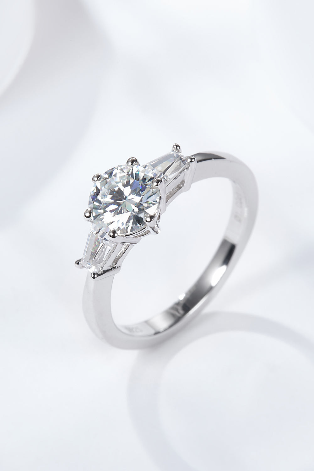 Loyal Love 1 Carat Moissanite Platinum-Plated Ring Trendsi