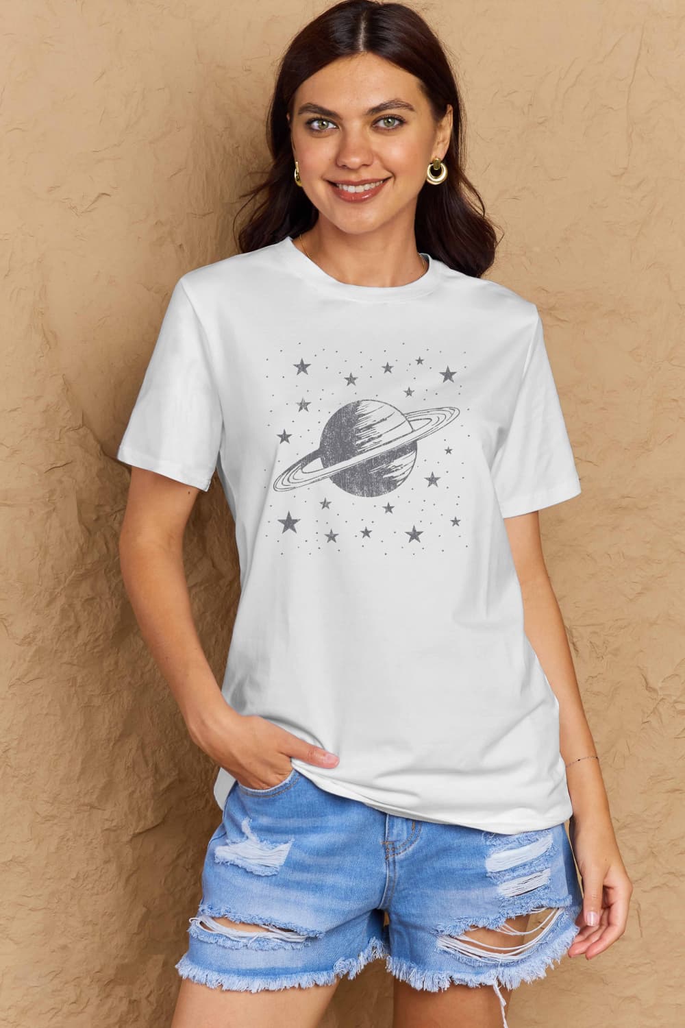 Simply Love Full Size Planet Graphic Cotton T-Shirt Trendsi