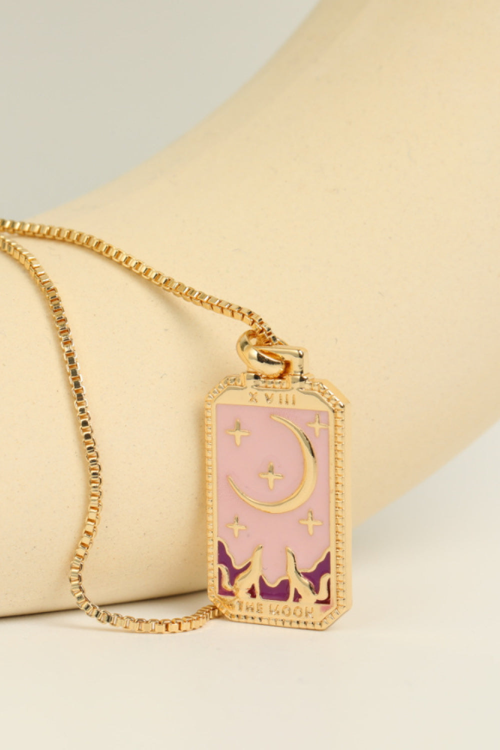 Tarot Card Pendant Copper Necklace Trendsi
