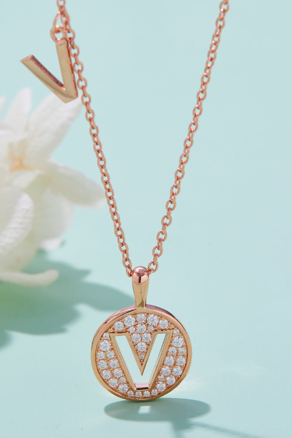 Moissanite U to Z Pendant Necklace Trendsi
