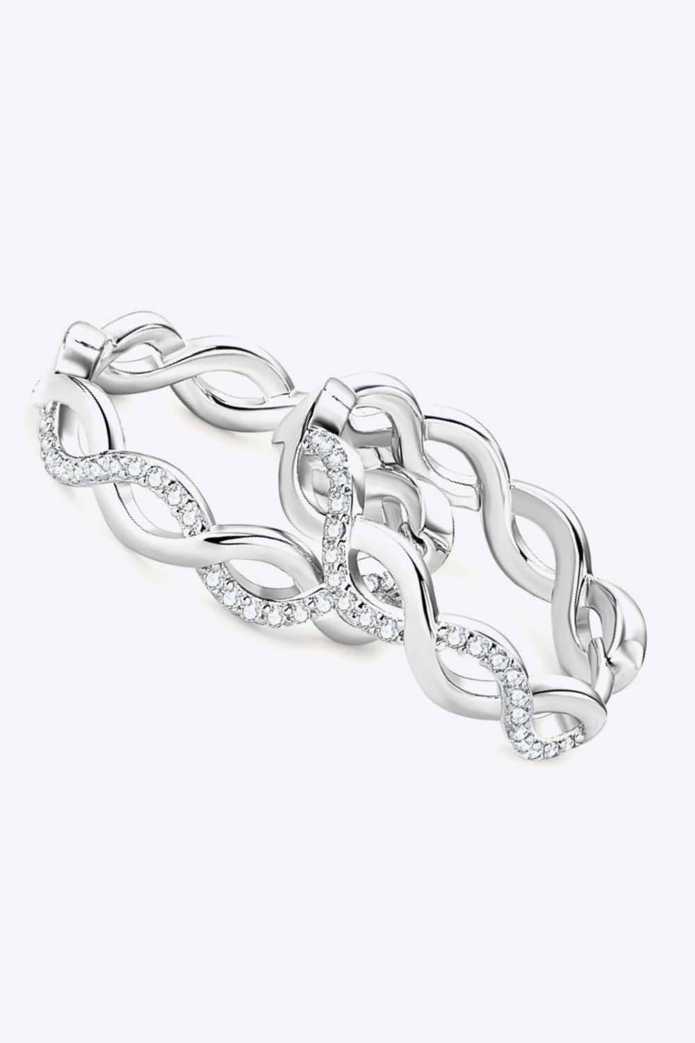 Moissanite Crisscross Hoop Earrings Trendsi
