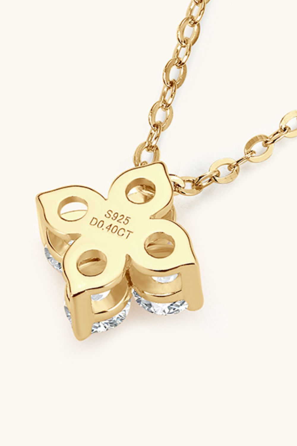 Moissanite Four Leaf Clover Pendant Necklace Trendsi