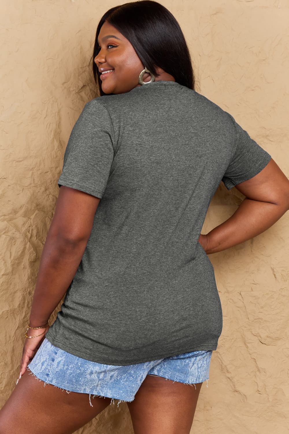Simply Love Full Size DOGS MAKE ME HAPPY Graphic Cotton T-Shirt Trendsi