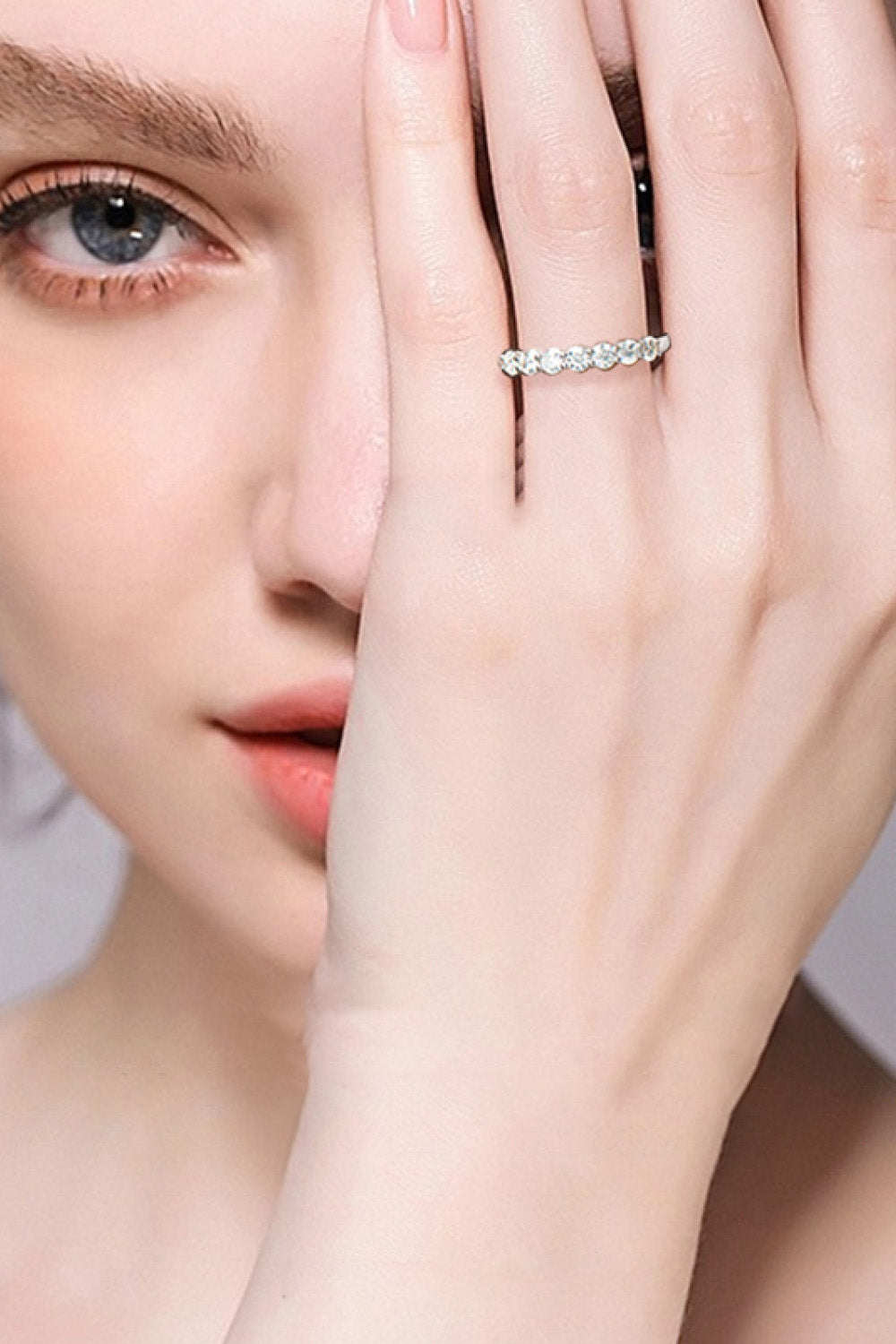 Can't Stop Your Shine Moissanite Platinum-Plated Ring Trendsi