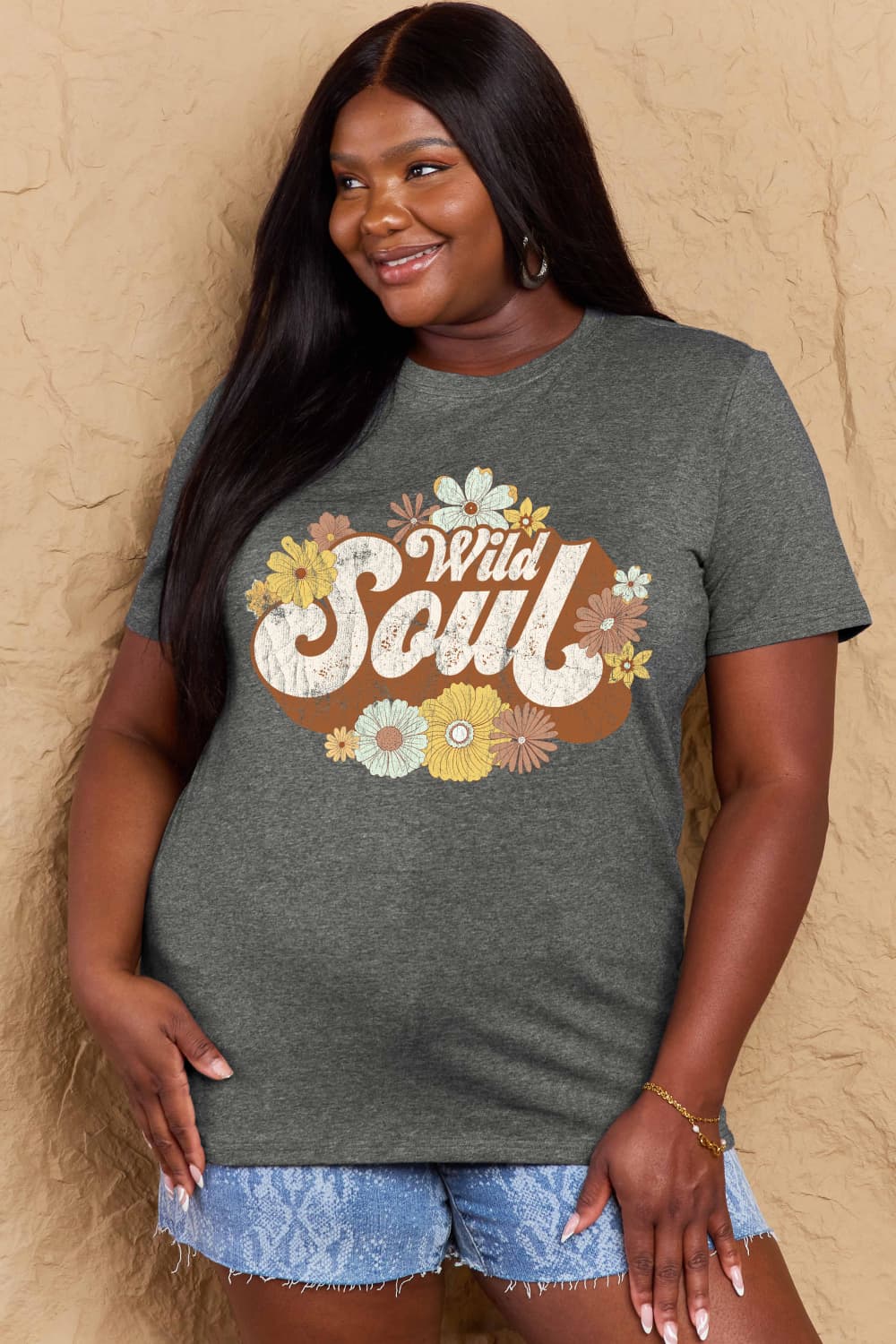 Simply Love Full Size WILD SOUL Graphic Cotton T-Shirt Trendsi