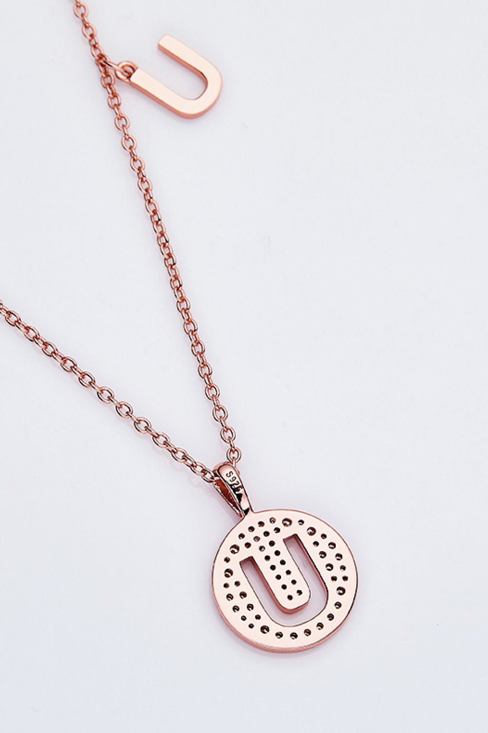 Moissanite U to Z Pendant Necklace Trendsi