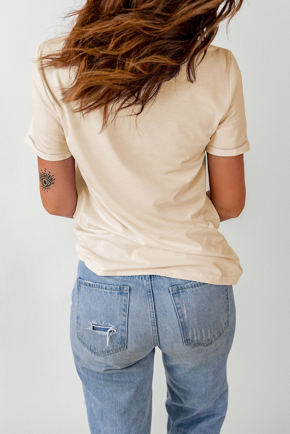 Letter Graphic Round Neck T-Shirt Trendsi