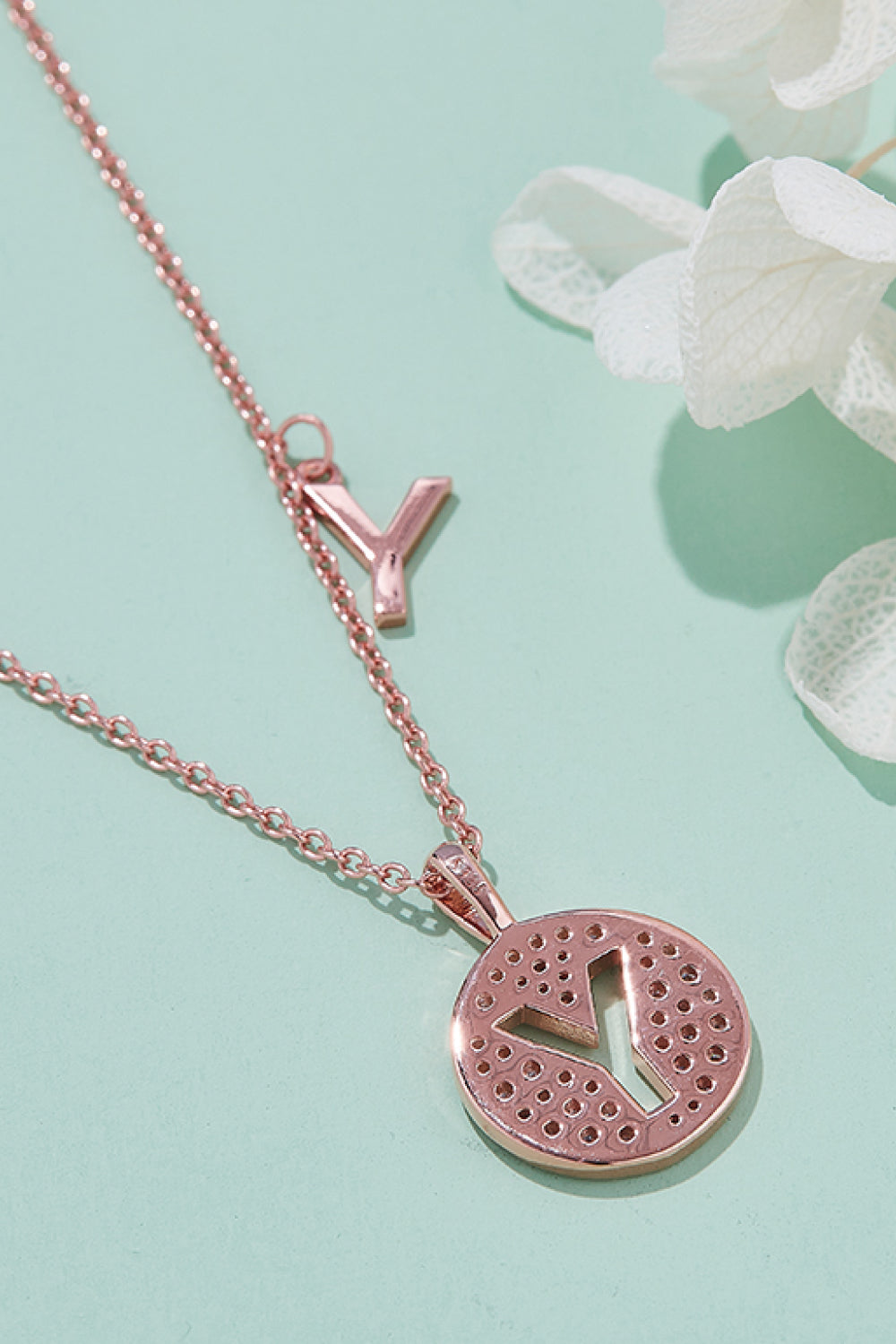 Moissanite U to Z Pendant Necklace Trendsi
