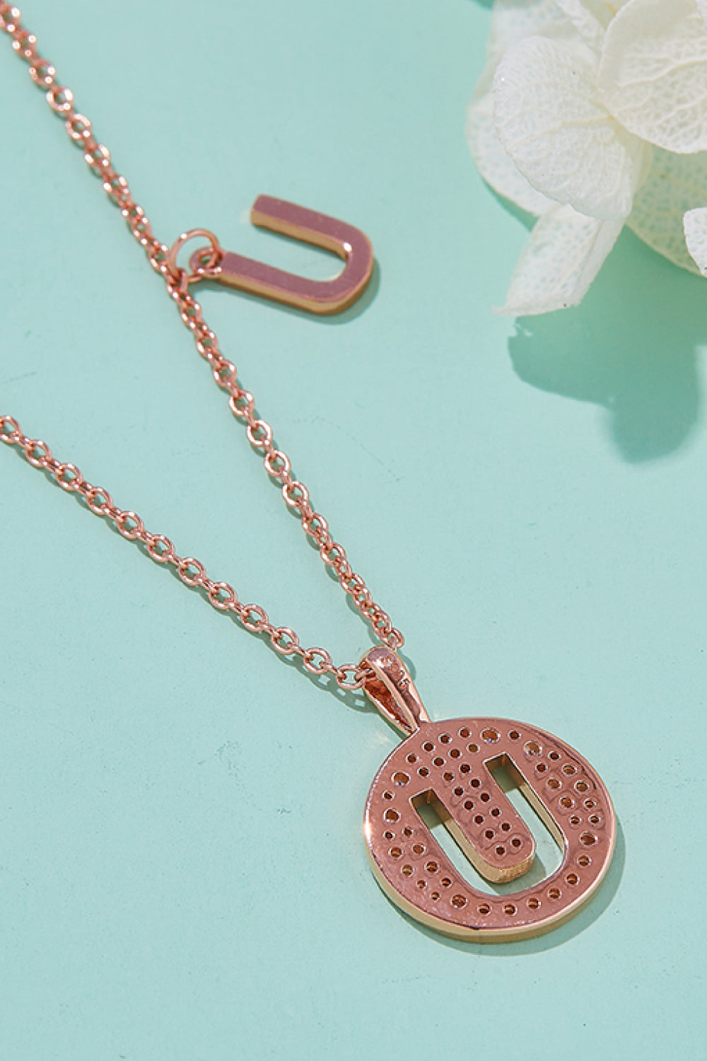 Moissanite U to Z Pendant Necklace Trendsi