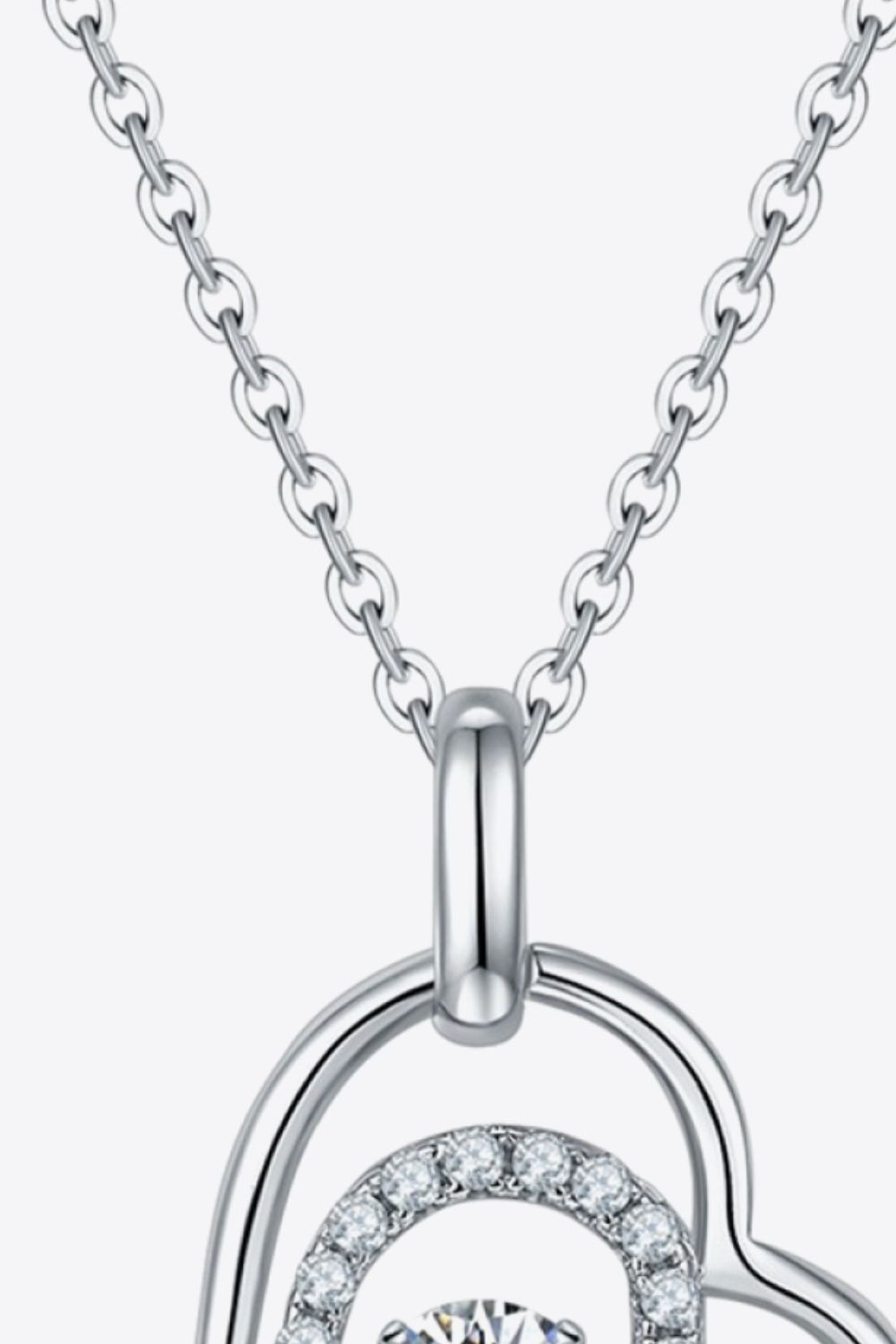 Moissanite Heart Pendant Necklace Trendsi