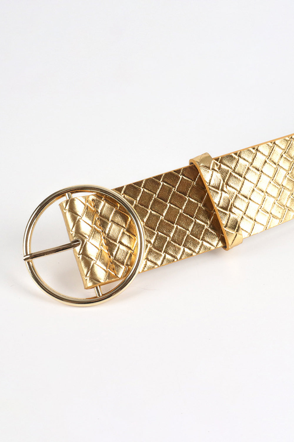 PU Leather Circle Shape Buckle Belt Trendsi