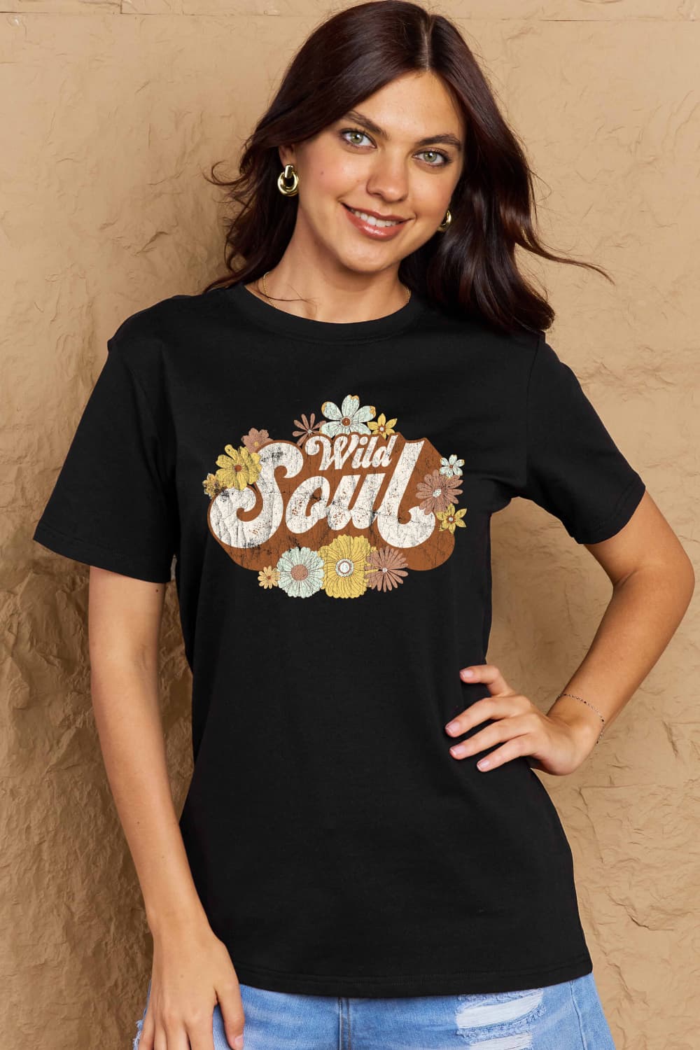 Simply Love Full Size WILD SOUL Graphic Cotton T-Shirt Trendsi