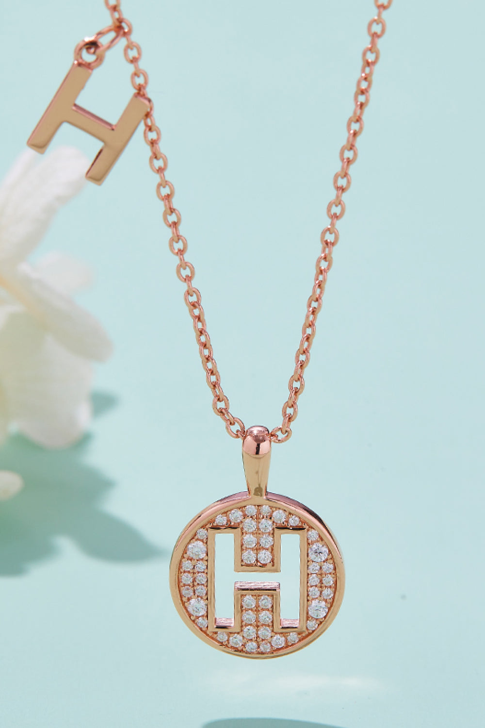Moissanite A to J Pendant Necklace Trendsi