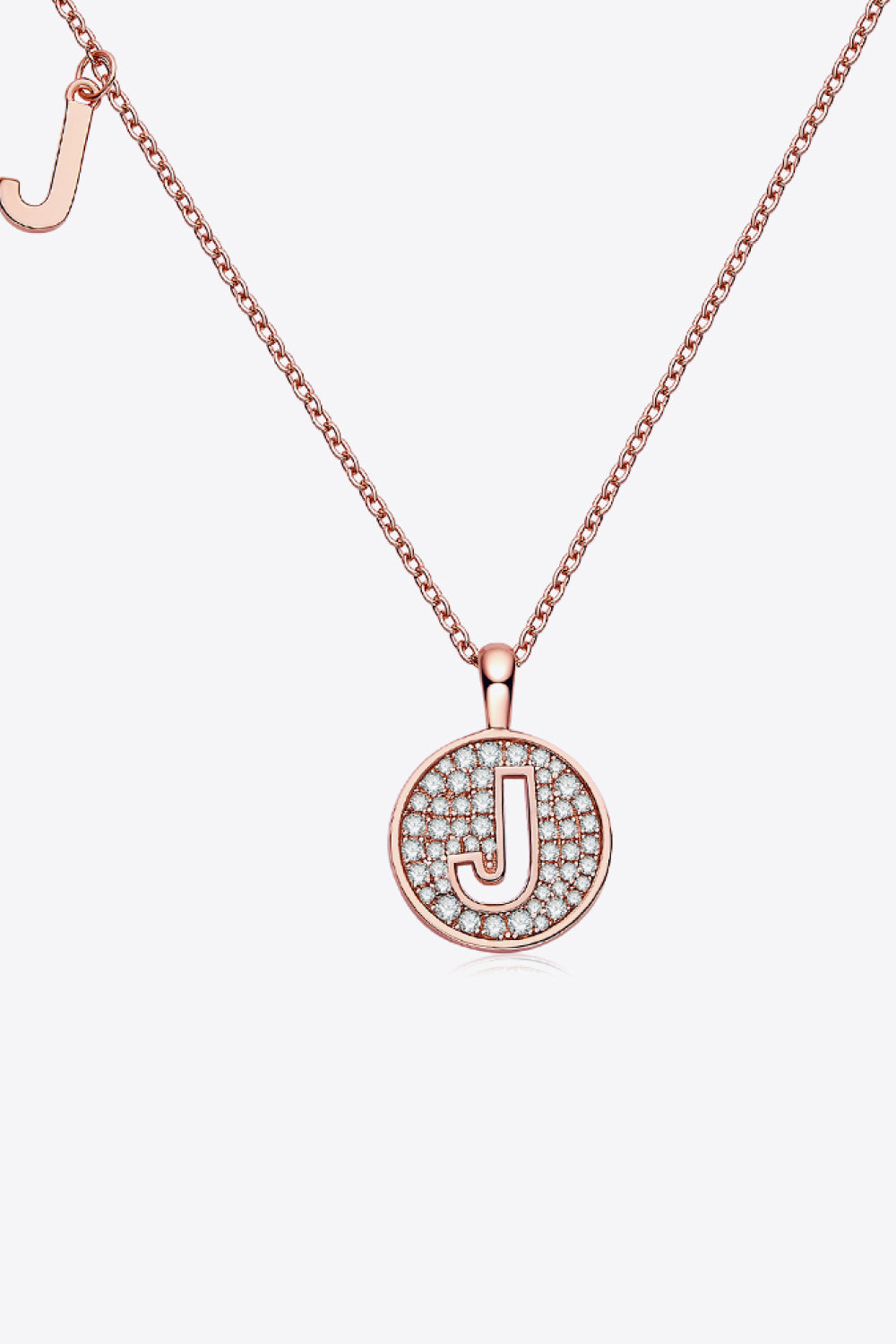Moissanite A to J Pendant Necklace Trendsi