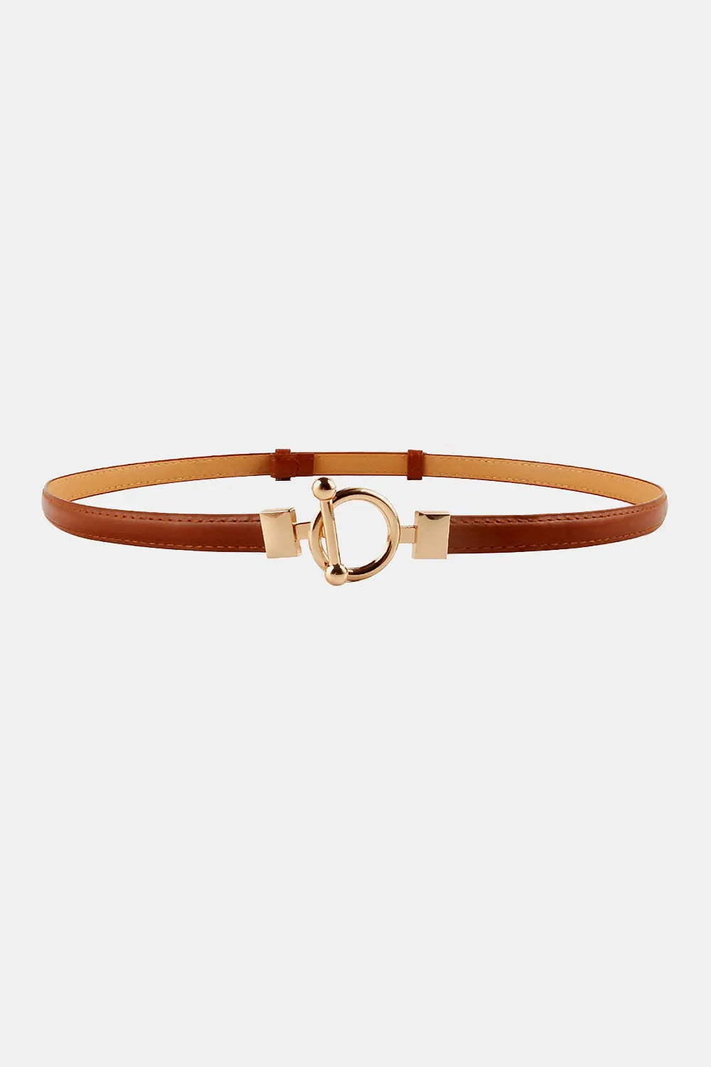 Toggle Buckle Skinny PU Belt Trendsi