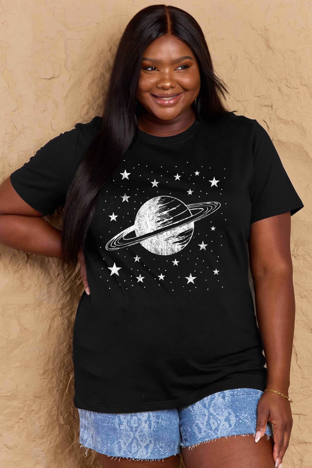 Simply Love Full Size Planet Graphic Cotton T-Shirt Trendsi
