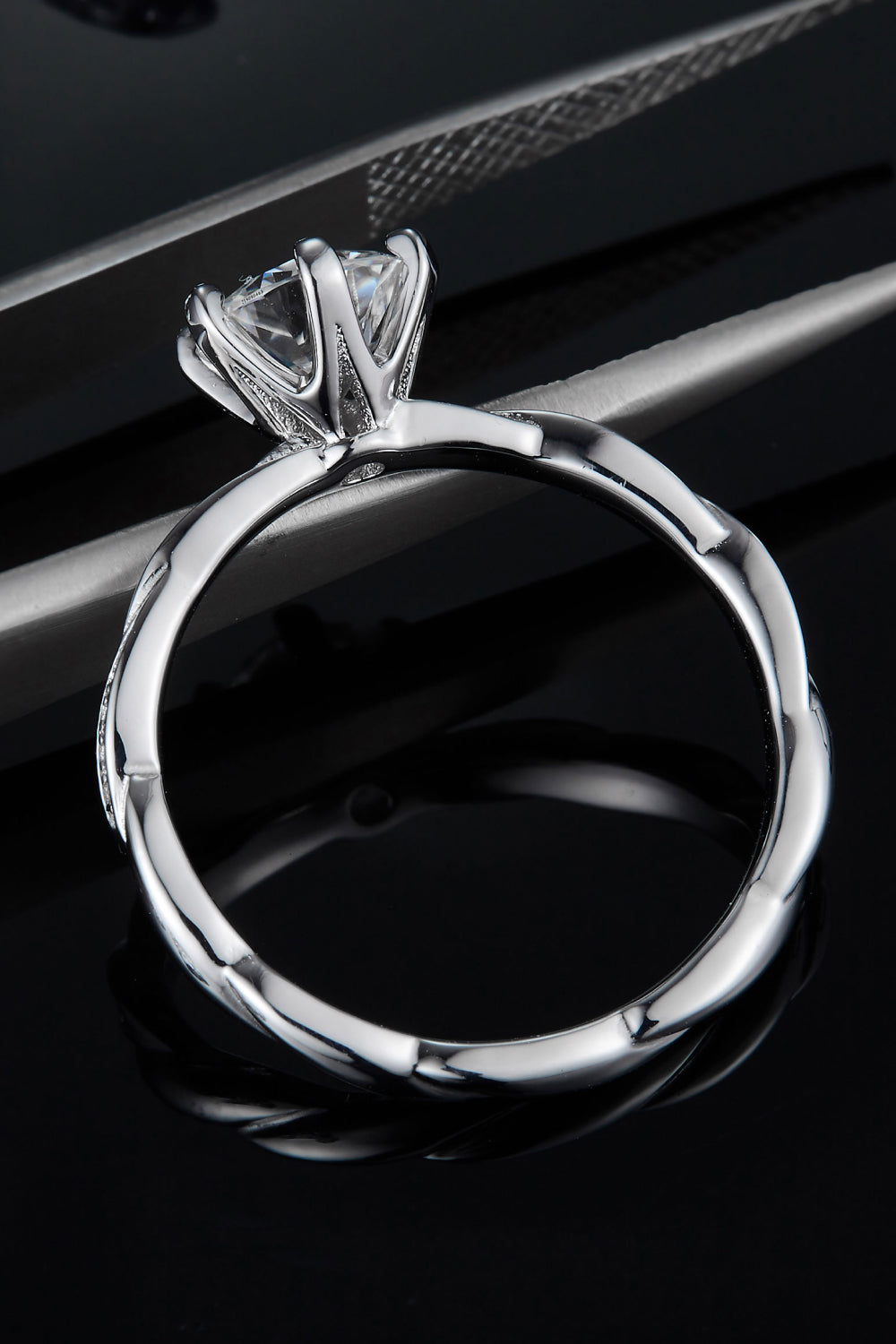 Minimalist 1 Carat Moissanite 925 Sterling Silver Ring Trendsi