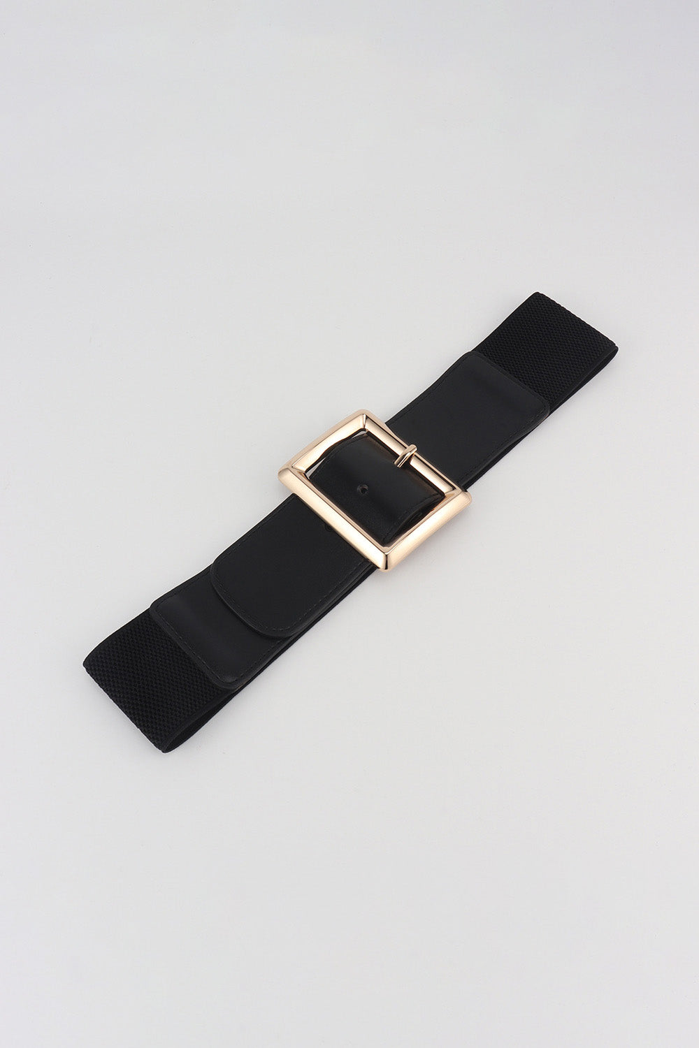 Rectangle Buckle Elastic Wide Belt Trendsi