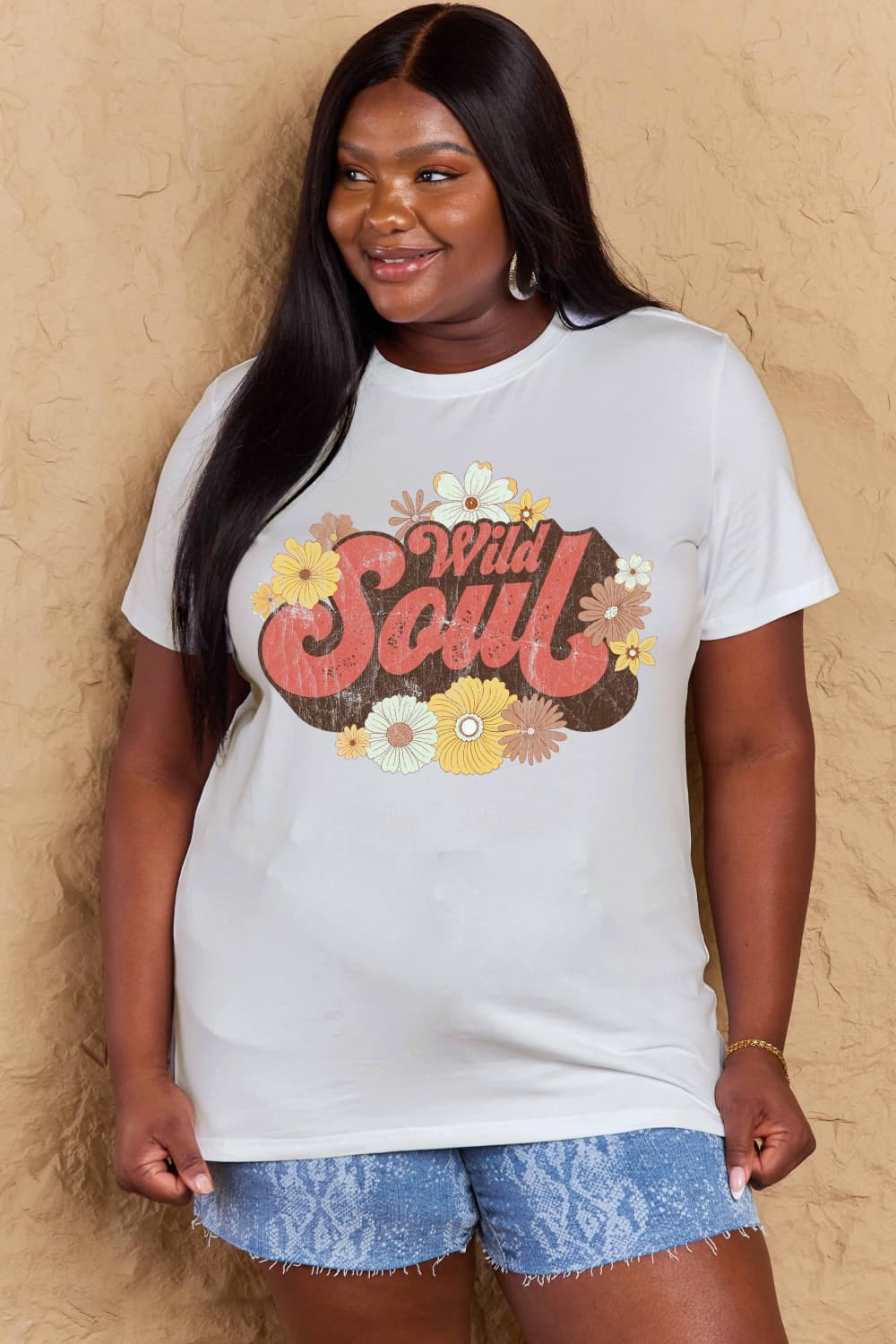 Simply Love Full Size WILD SOUL Graphic Cotton T-Shirt Trendsi