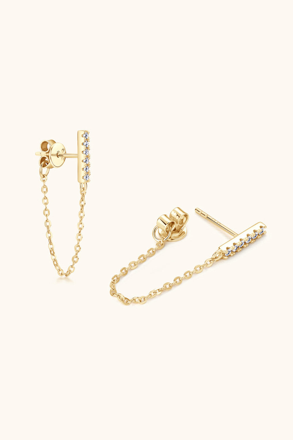 Moissanite 925 Sterling Silver Connected Earrings Trendsi