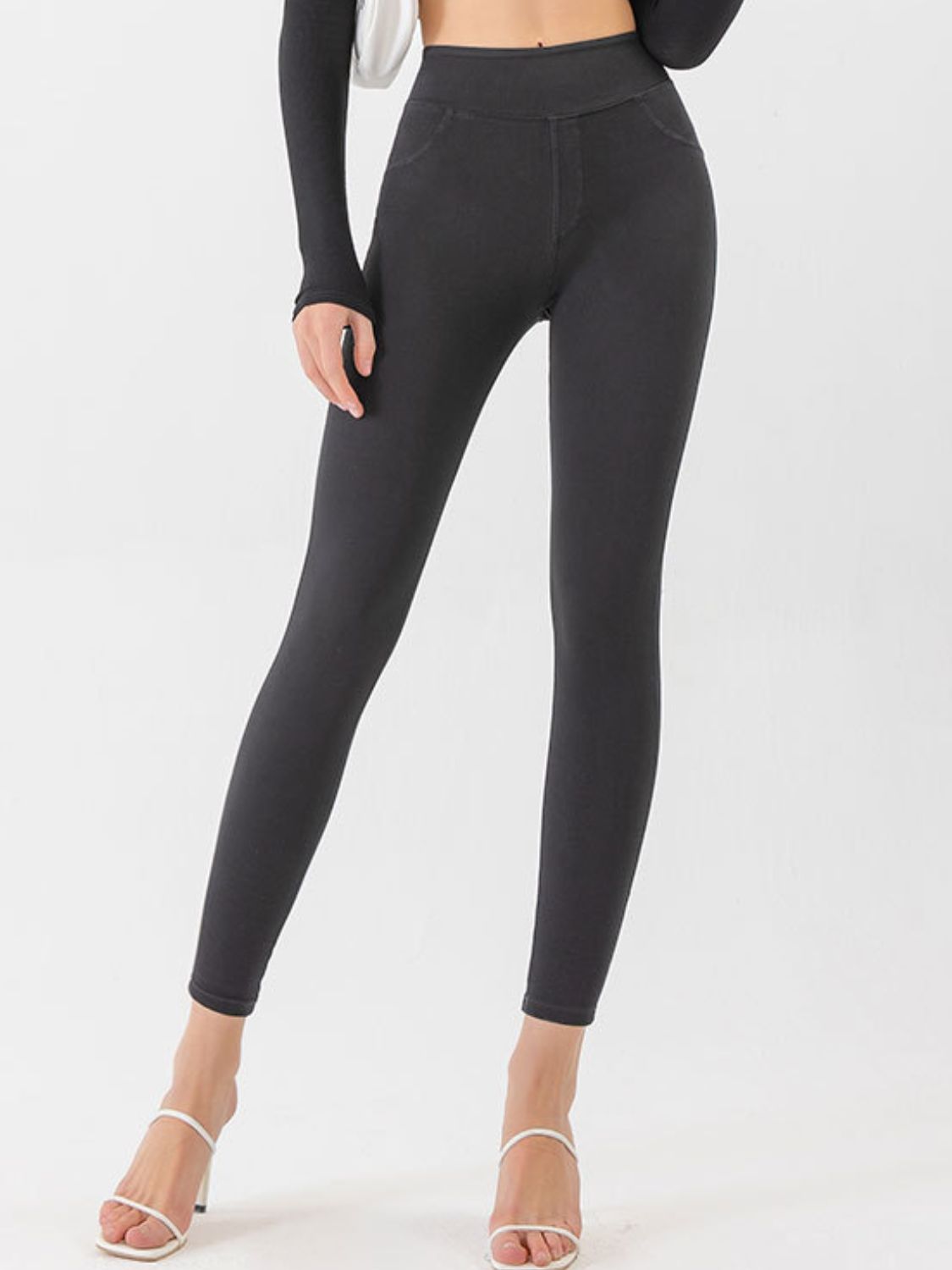 High Waist Cropped Jeans Trendsi