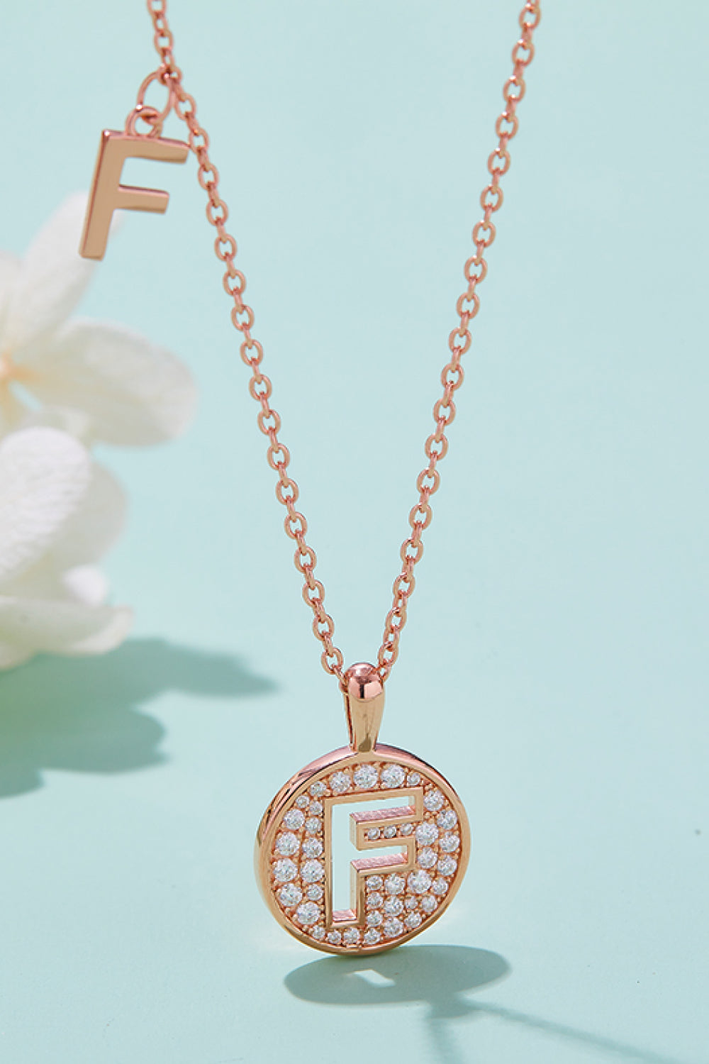 Moissanite A to J Pendant Necklace Trendsi
