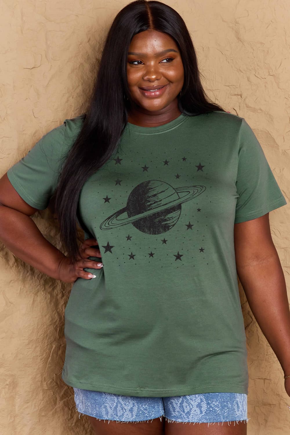 Simply Love Full Size Planet Graphic Cotton T-Shirt Trendsi